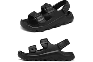 Nedaan Boys Girls Toddler Little Kid Sandals Buckle Adjustable Water Sandal With Hook Loop Back Strap(Toddler 5-Little Kid 12)