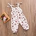 Baby Girls Halter One-pieces Floral Romper Jumpsuit Jumper Outfit Clothes (12-18M, White)