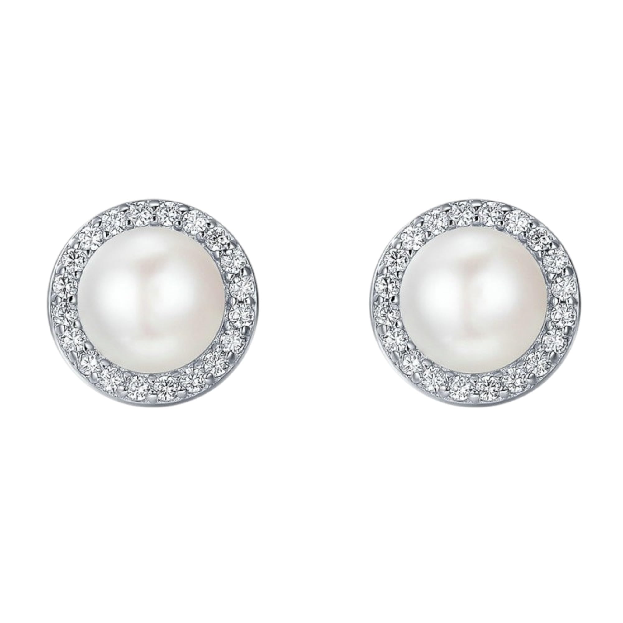 Pearl Stud Earrings – Freshwater 925 Sterling Silver