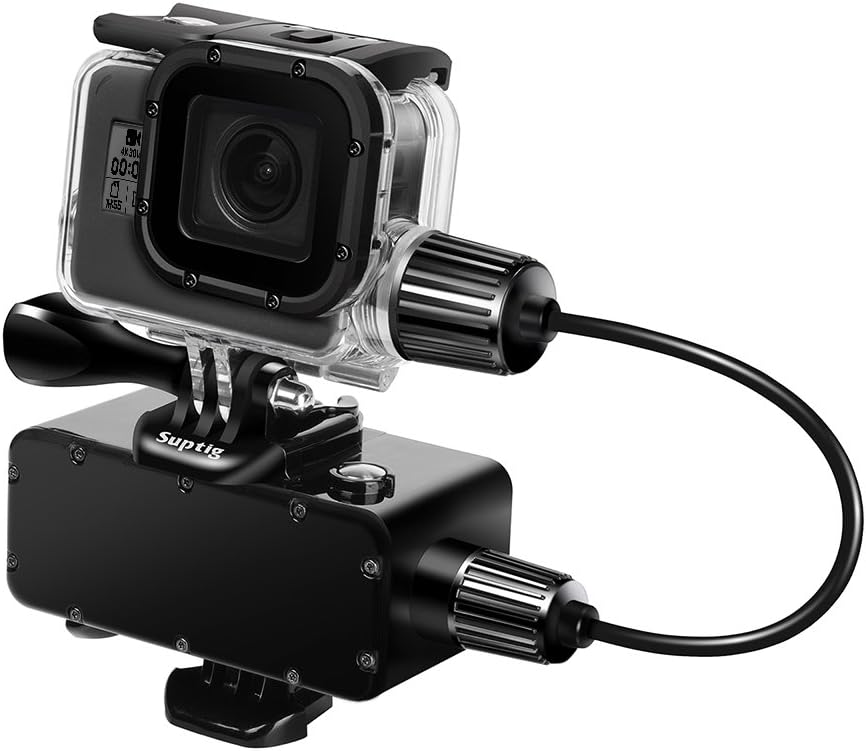 Suptig Waterproof Case for Gopro Hero 7, 6, 5 & 2018 - Underwater Dive Housing to 164ft (50 Meters), Transparent + black - Image 4