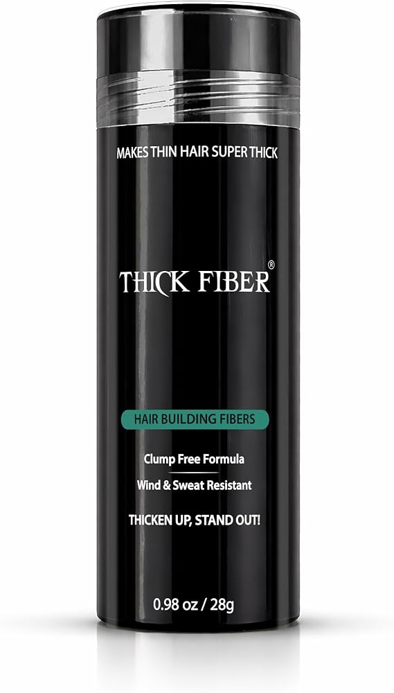 THICK FIBER Hair Fibers for Women & Men with Thinning Hair, (Dark Brown), 28g, Hair Loss Concealer, Covers Bald Spots, Hairli