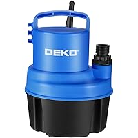 Sump Pump Submersible Water Pump: 1/2 HP Thermoplastic Portable Utility Pump 2350GPH High Flow Water Removal for Swimming Poo