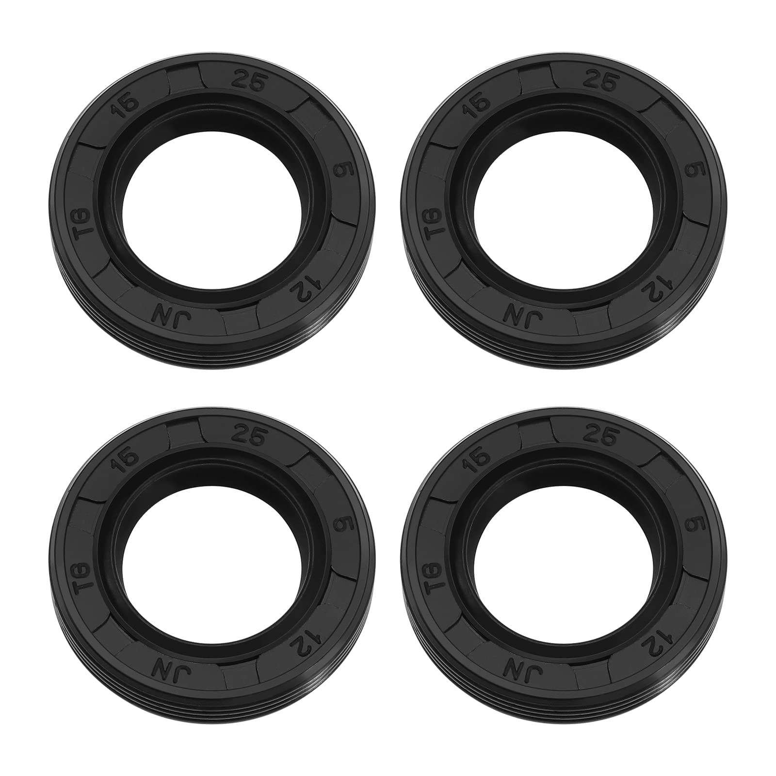 YINETTECH 4PCS Rubber Crank Oil Seals Compatible with Stihl 017 018 021 023 025 MS170 MS180 MS210 MS230 MS250 Chainsaw I.D 15mm/0.60" O.D 25mm/0.98" Thickness 5mm/0.2"