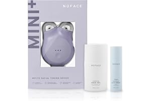 NuFACE MINI+ Microcurrent Facial Device Kit - FDA Cleared Face Sculpting & Skin Firming Device to Tone + Microcurrent Gel Act