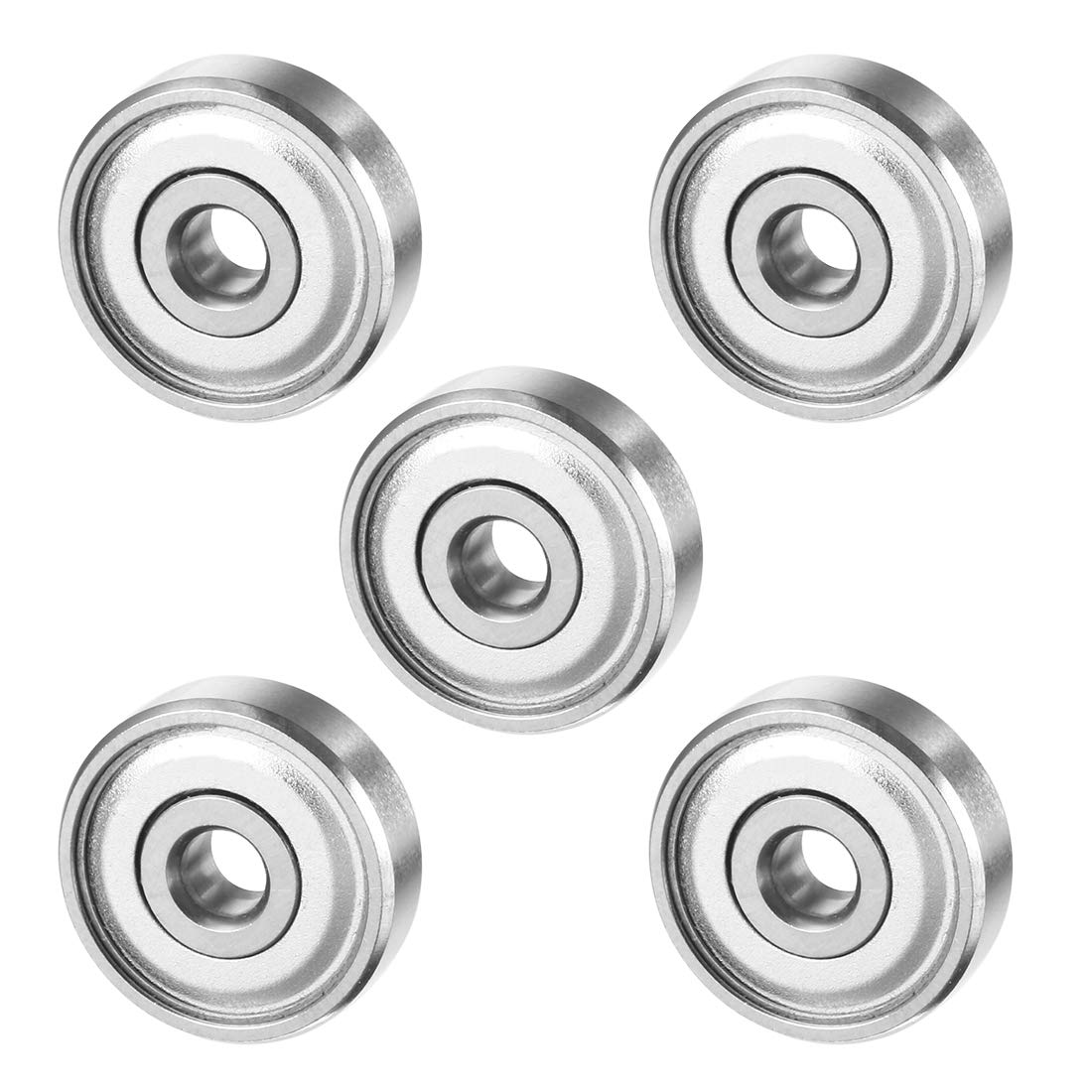 Sourcingmap 5pcs 4mmx16mmx5mm Double Shielded Miniature Deep Groove Ball Bearing