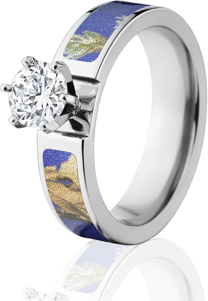 Camo Wedding Rings, Realtree AP Purple Camo