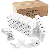 Thermal Paper 2 1/4 Inch X 50 Feet, Cash Register POS Receipt Paper For Credit C