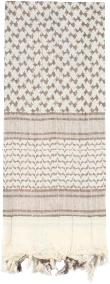 Charlie Delta Tactical Shemagh, Arab Head Scarf, Kafiya, Tan and Brown