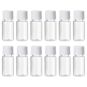 Amazon Uxcell プラスチックラボ化学試ボトル サンプルシーリング液体貯蔵容器 10ml 大きい口 透明 12個入り 容器 瓶 産業 研究開発用品 通販