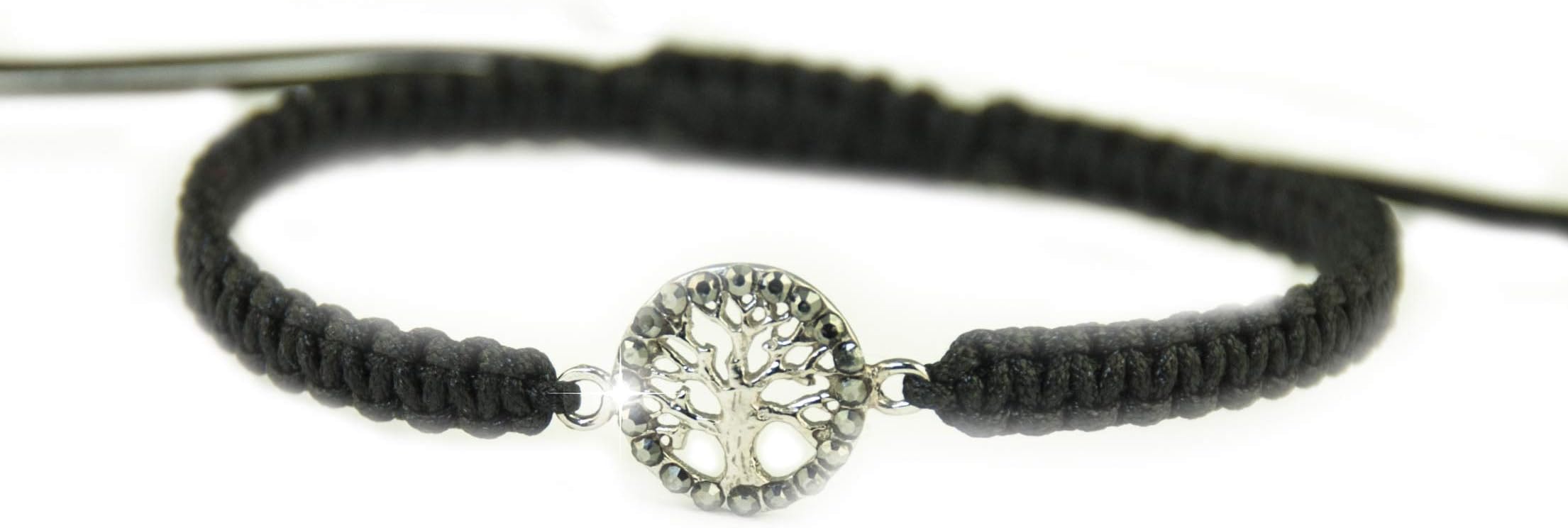 PAPOLY Bracelets Macrame with 925 Sterling Silver Detail in different designs and colours