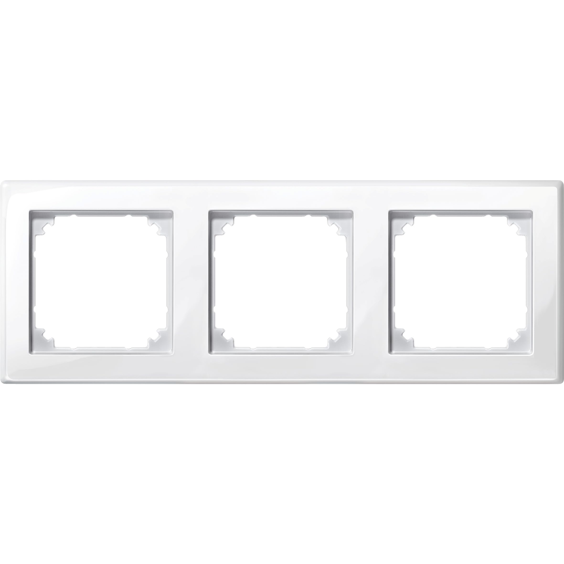 Schneider Electric Merten M Smart Frame for Sockets and Switches, 3-Way, IP20, Polar White, Glossy, Item Number 478319, Pack of 1
