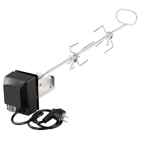 BBQ-Toro Edelstahl Grillspieß Set für Weber Genesis Grill, Serie E 200, E 300, S 200, S 300, inkl. 2X Fleischnadeln, Motor, M