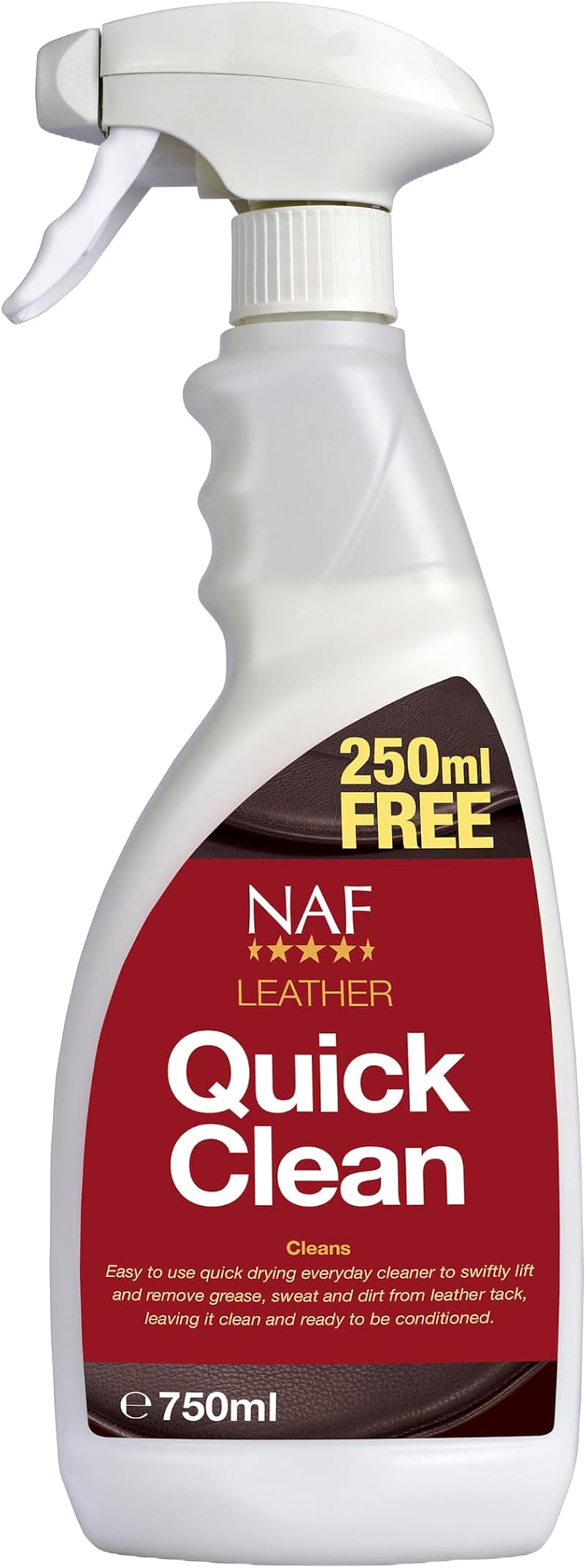 NAF Leather Quick Clean 750ml Spray Cleaner for Saddles & Tack