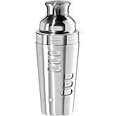 Oggi 23-Ounce Stainless Steel Cocktail Shaker, Silver