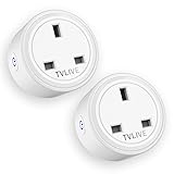 Smart Plug WiFi, TVLIVE 2 Pack Mini Smart Outlet Compatible with Amazon Alexa (E