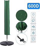 PATIO PLUS Parasol Cover 153x30x30cm Waterproof 600D Oxford Green view 2