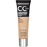 Dermablend Continuous Correction Tone-Evening CC Cream Foundation SPF 50+, Full Coverage Foundation Makeup & Color Corrector, Oil-Free