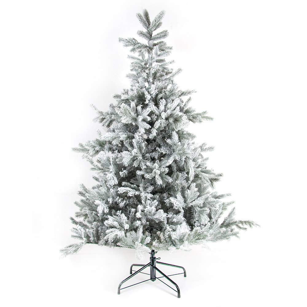 Kaemingk Frosted Grandis Fir Hinged Tree (150cm), Multi-Coloured, 7ft (210cm)