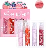 Pakivs 4 Pcs Fruit Lip Gloss Set Transparent Moisturizing Plumper Rolling Ball view 1