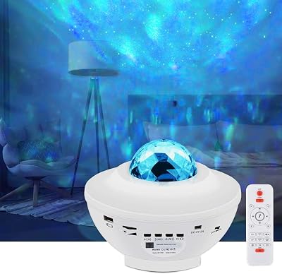 UOUNE Galaxy Projector Star Night Light with Bluetooth Speaker Remote Timer