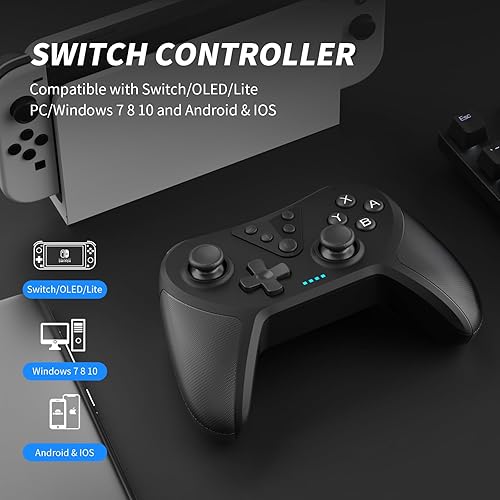 Honghao Switch Controller, Wireless Pro PC Game Controllers For