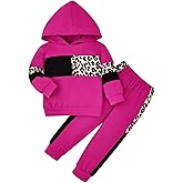 ODIMAME Girls Clothes Toddler Fall Outfits Long Sleeve Hoodie Sweatshirt Tops + Sweatpants 2 Pieces 2-7Y