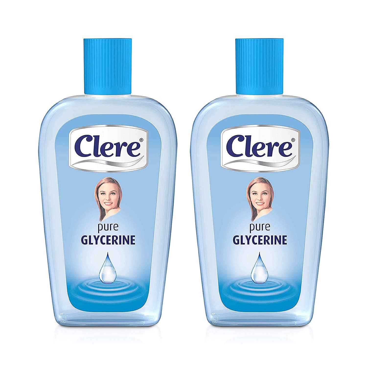 CLERE 100% Pure Glycerin Liquid for Versatile Body Skin Care, Glycerine for Face Moisturizes Dry Skin & Softens, Glycerol Reduces Stretch Marks, 100 ml (Pack of 2) Sourced by Bronx International Ltd