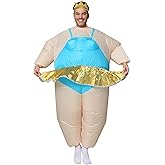 JYZCOS Inflatable Ballerina Costume for Adult Blow Up Funny Fat Suits Halloween Fancy Dress