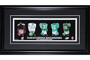Saskatchewan Roughriders CFL Football Jersey Evolution Sports Memorabilia Collector Frame