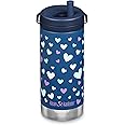 KLEAN KANTEEN Tkwide Navy Hearts Twist Cap with Insulated Bottle 12oz, 1 EA