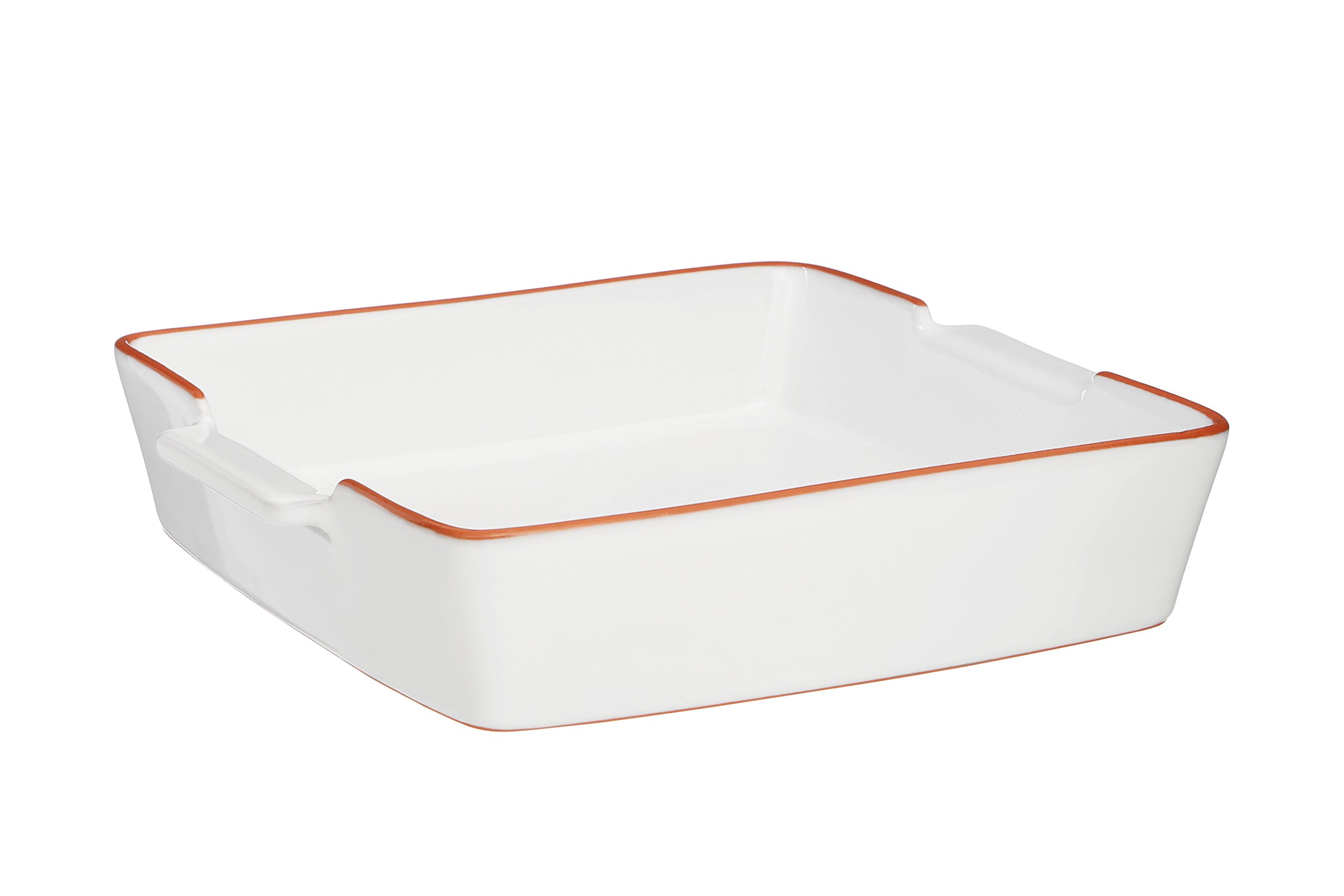 Premier Housewares Calisto Square Baking Dish, Ceramic, White, 1.95 Litre
