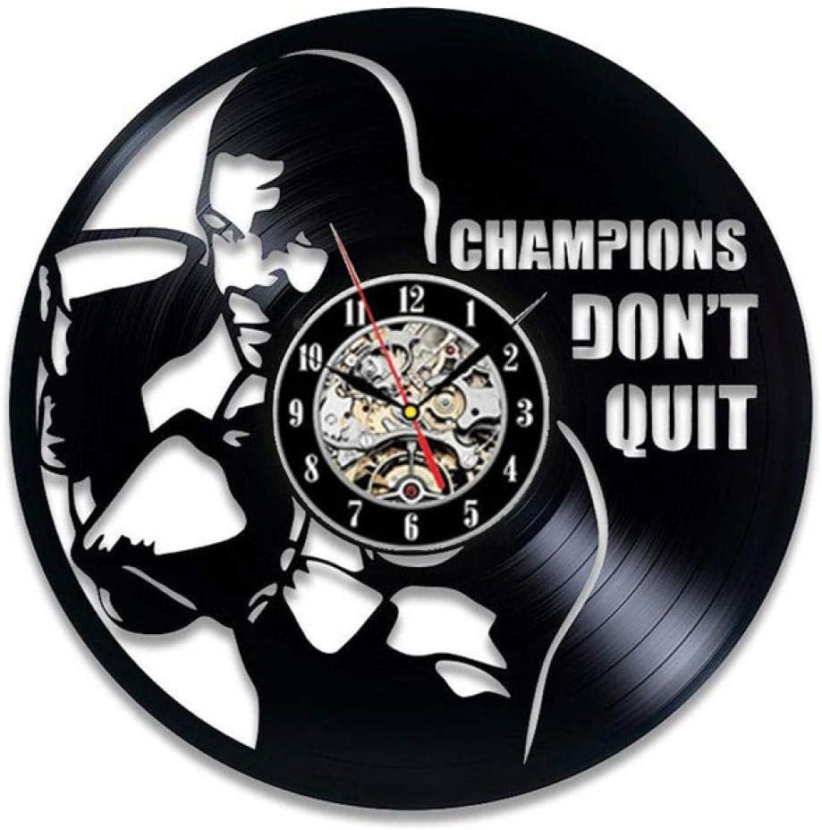 FUTIIF Fighting Sport 3D Decoration Boxing Club Clock Wall Watch Boxing
