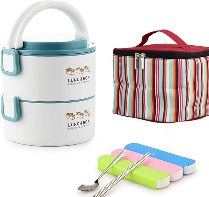 Insulated Lunch Box,Kids Adults PORTABLE Container School Office Work Home Picnic,Stainless