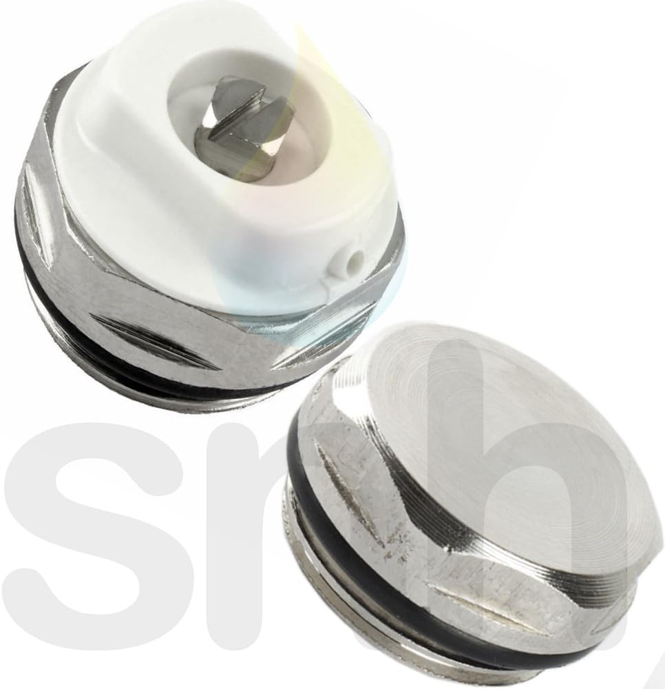 1/2" Inch Air Vent Radiator Bleed Plug Valve Directional with Blanking