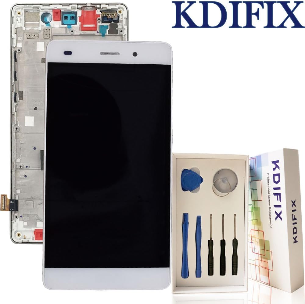 KDIFIX for Huawei P8 Lite (2015) ALE-L04 L21 TL00 L23 CL00 L02 UL00 lite LCD Touch Screen Assembly + Frame with Full Professional Repair Tools kit (White+Frame)