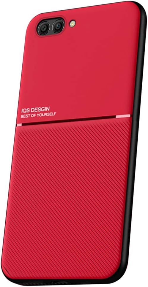 GUANHAO Case for Honor V10, Soft TPU Anti-Slip Simple Business Anti-Fingerprint Lens Protection Shockproof Protective Case for Huawei Honor View 10 / V10 (Red)