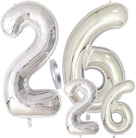 Feelairy Ballons Numero 26 Argent Xxl 26 Ans Decoration Anniversaire Ballon D Helium Geant Numero 26 En 2 Tailles 40 Et 16 Chiffre Ballons Pour La Decoration De Fete 100cm 40cm Amazon Fr Cuisine Feelairy Ballons Numero 26 Argent Xxl 26 Ans Decoration Anniversaire Ballon D Helium Geant Numero 26 En 2 Tailles 40 Et 16 Chiffre Ballons Pour La Decoration De Fete 100cm 40cm Amazon Fr Cuisine