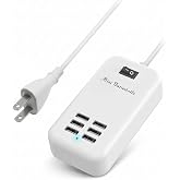 USB Charging Station, 6 Ports Desktop Charger Station for Multiple Devices