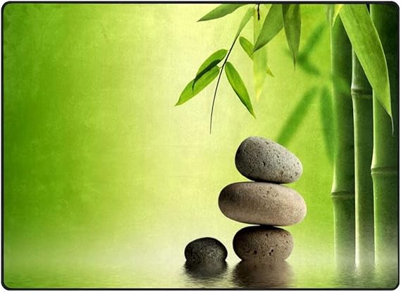 Zen Ston - Alfombras de bambú para interior de la sala de estar, para