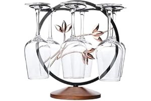 FIAMER Wine Glass Rack Stand-alone Metal Drying Stand - Kitchen Bar Decoration Multi-function Display Storage Holder for Tabl
