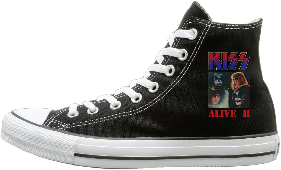 JayKi Kiss Alive Ii Women Men Canvas Sneaker Sport Shoes Black