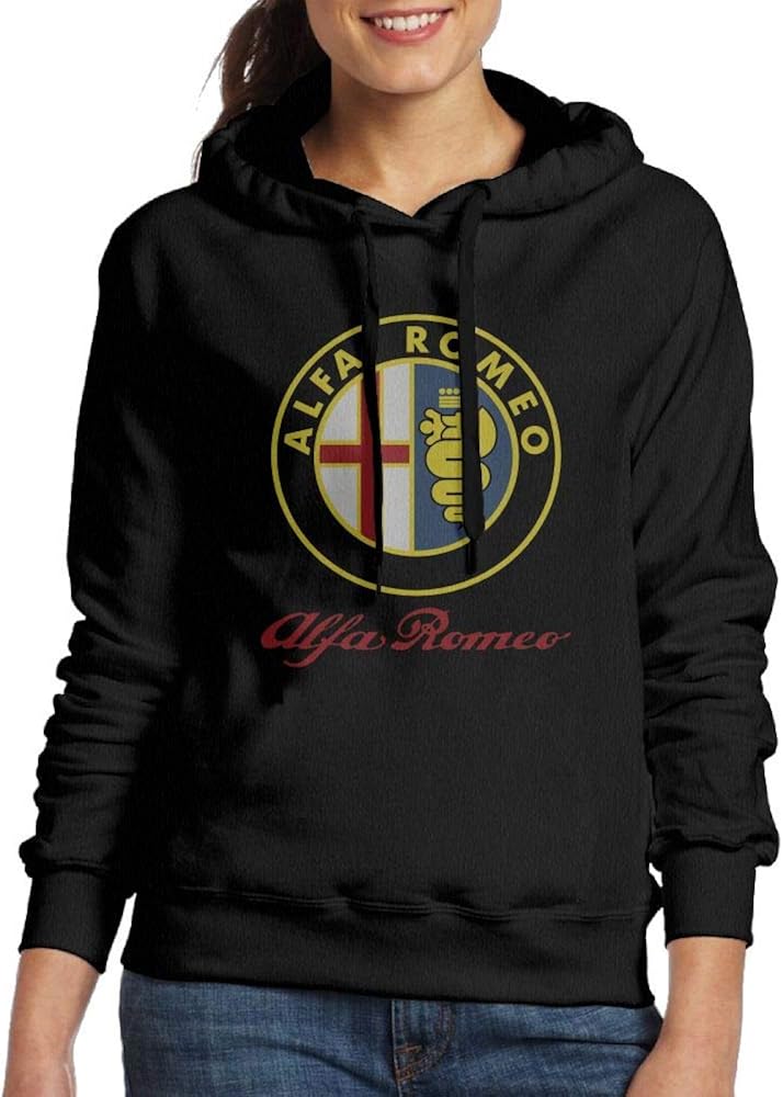 Women's Hoodies Alfa Romeo Car Casual Hooded Drawstring Sweatshirts