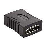 Amazon Basics HDMI Female to Female Coupler Adapter, 29 x 22mm, Black