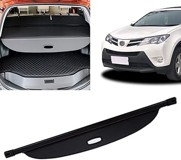 Trunk Organizers Black Cargo Cover For 2006 2012 Toyota Rav4 Retractable Suv Rear Trunk Shield Automotive