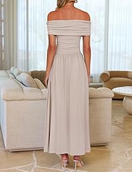 ZESICA Women's Off The Shoulder Maxi Dress 2025
