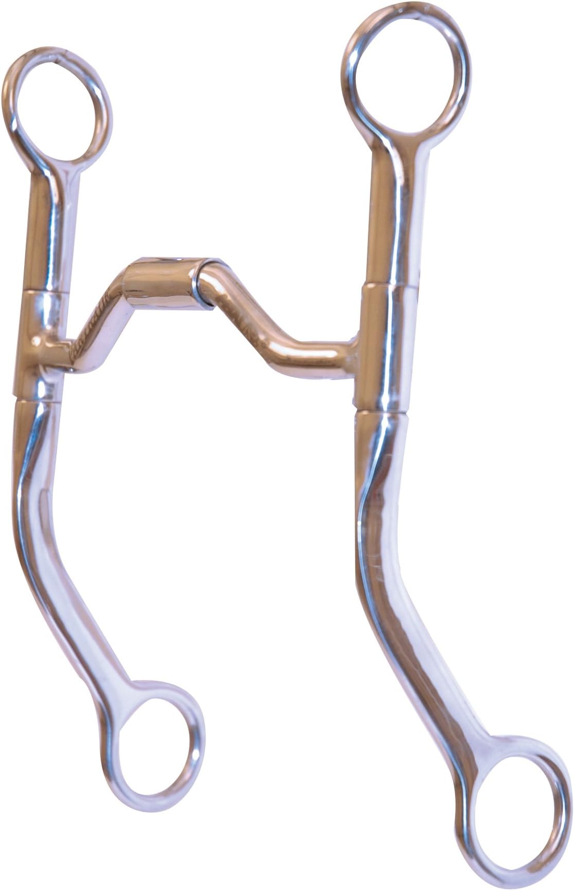 Big Dees Tack Metalab Level 2 Horseback Riding Curb Bit with Low Swivel Port - 5 Inch Mouthpiece