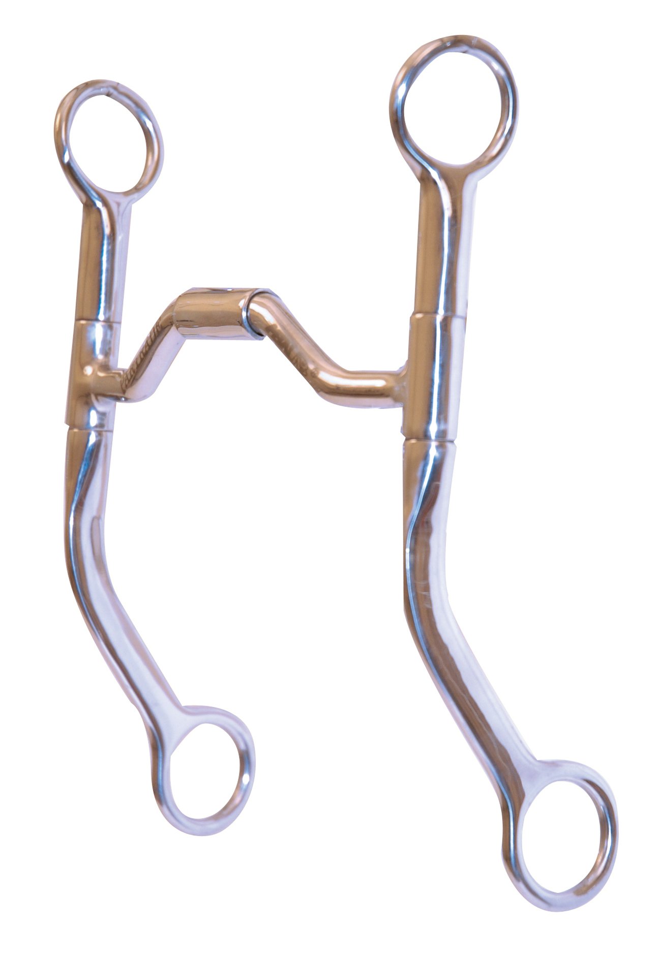 Big Dees Tack Metalab Level 2 Horseback Riding Curb Bit with Low Swivel Port - 5 Inch Mouthpiece