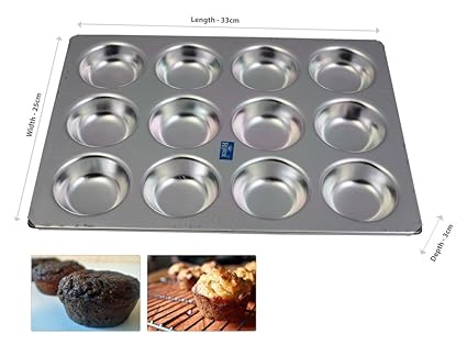 Rolex Aluminium Muffin Bakeware Tray Aluminium Muffin Bakeware Tray 12 cavity