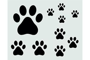 Stencil Stop Paw Print Stencil - Reusable Cat and Dog Stencils for Painting on Wood, Wall, Fabric, Rock, DIY, Crafts - 14 Mil Mylar Plastic - Various Sizes