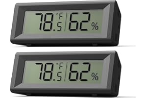 PFTTDD Small Digital Hygrometer, Humidity Meter, Indoor Thermometer, Room Temperature and Humidity Monitor, Gauge with Accurate Sensor, for House, Home, Baby Room, Greenhouse, Humidor, Incubator, Reptiles